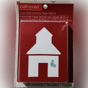 🍄 NEW School Reusable Paper Stencils 3” Craft Art Crafts 48 Images Drawing